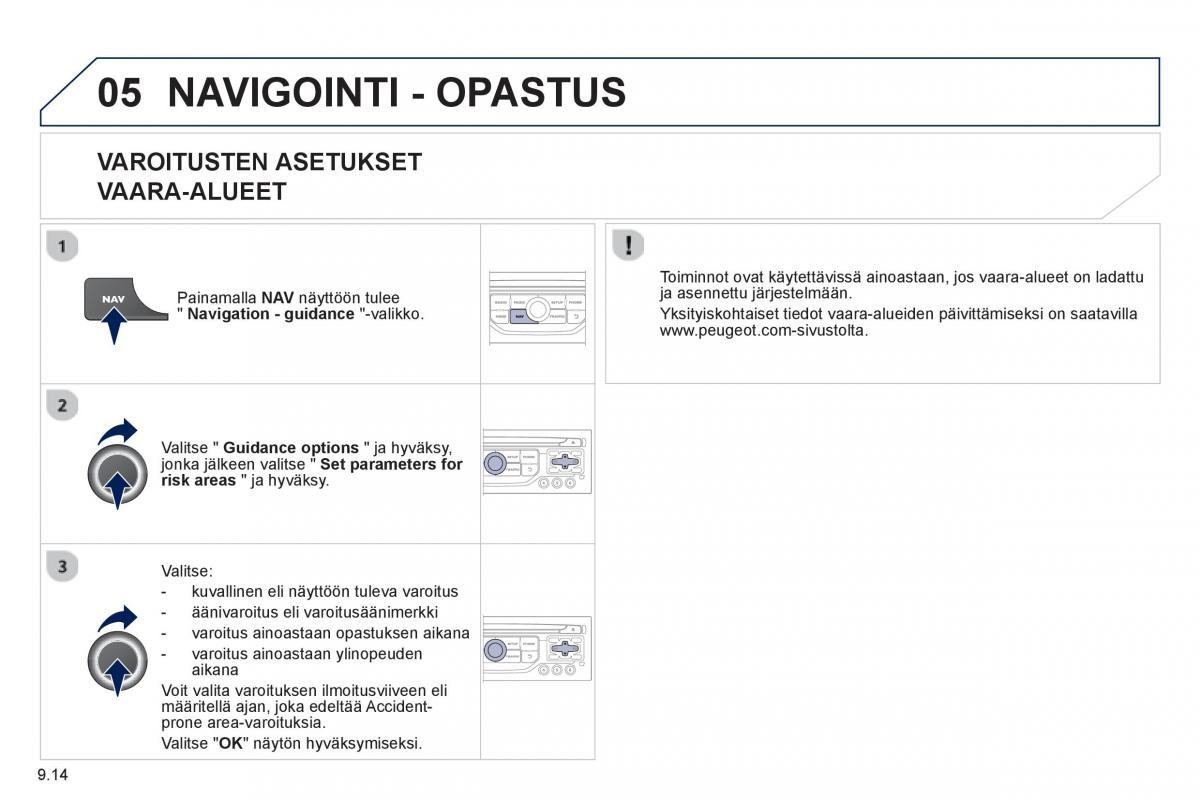 Peugeot 807 omistajan kasikirja / page 154