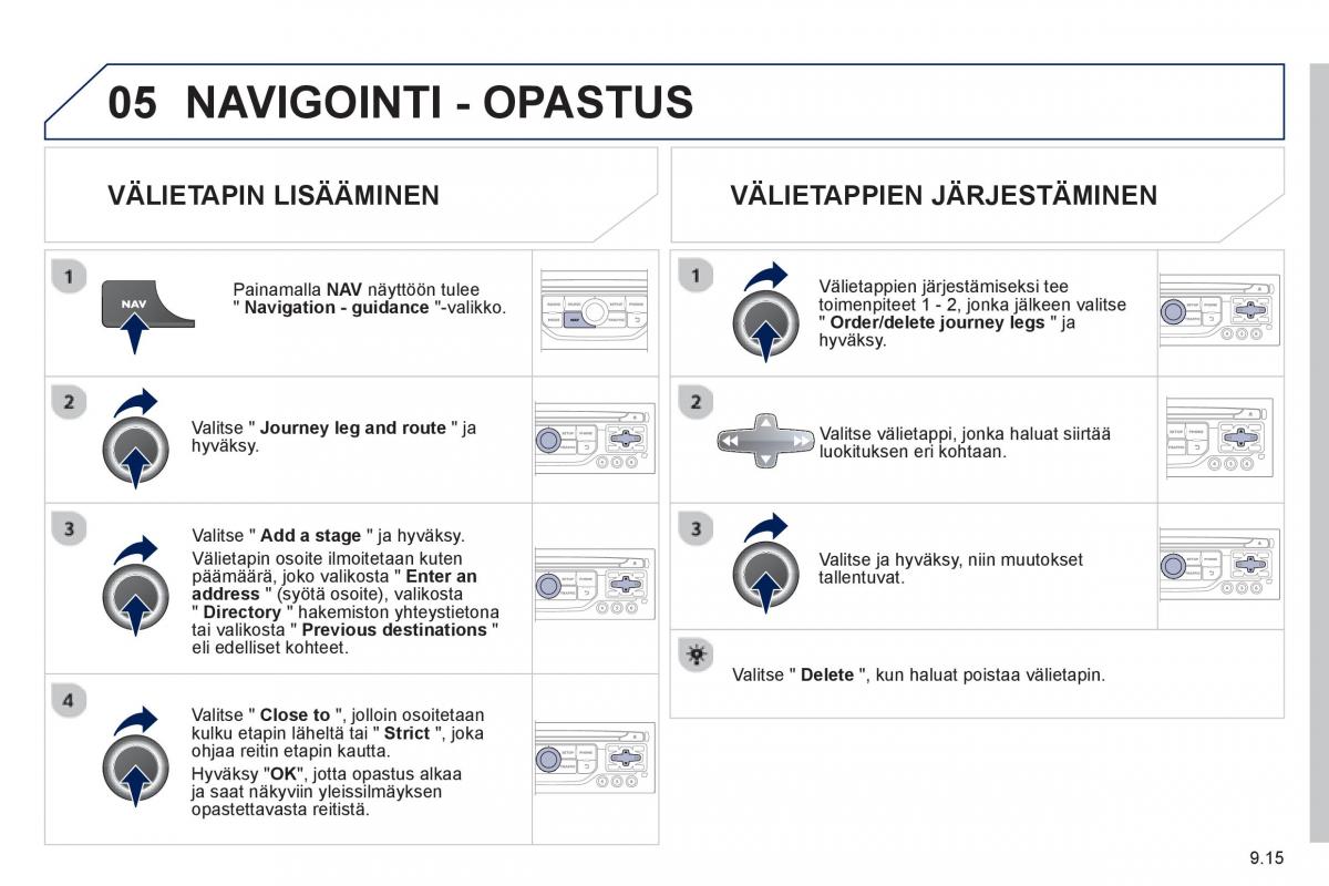 Peugeot 807 omistajan kasikirja / page 155