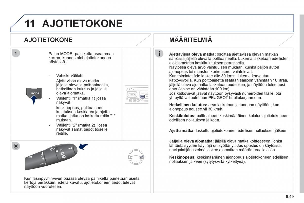 Peugeot 807 omistajan kasikirja / page 189