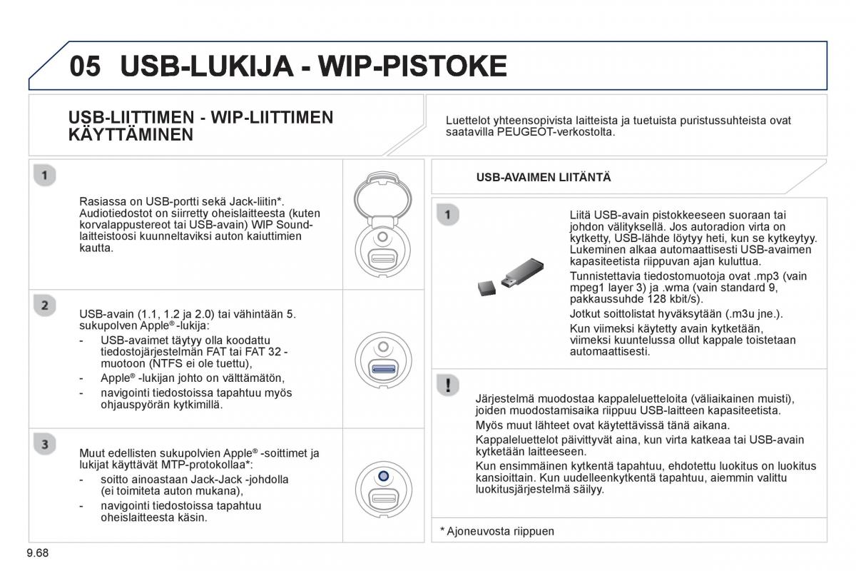 Peugeot 807 omistajan kasikirja / page 208