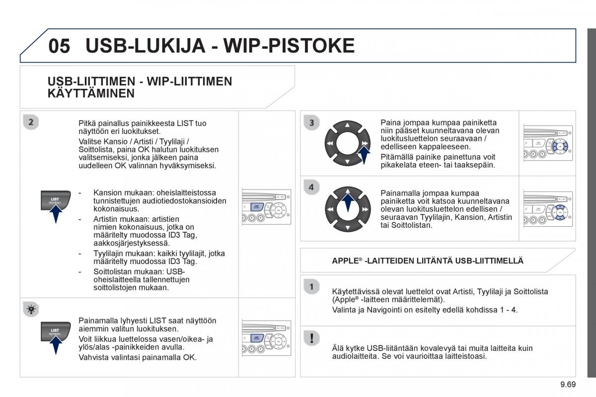 Peugeot 807 omistajan kasikirja / page 209