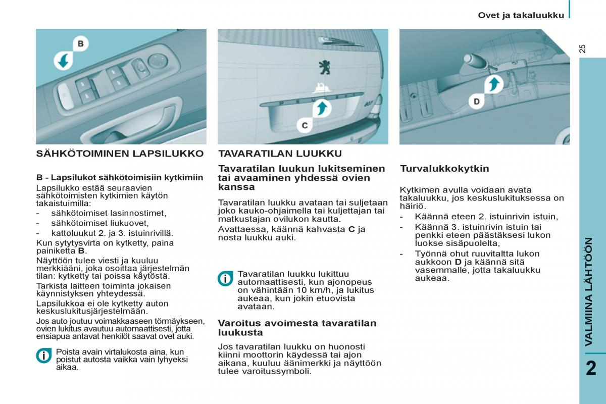 Peugeot 807 omistajan kasikirja / page 27