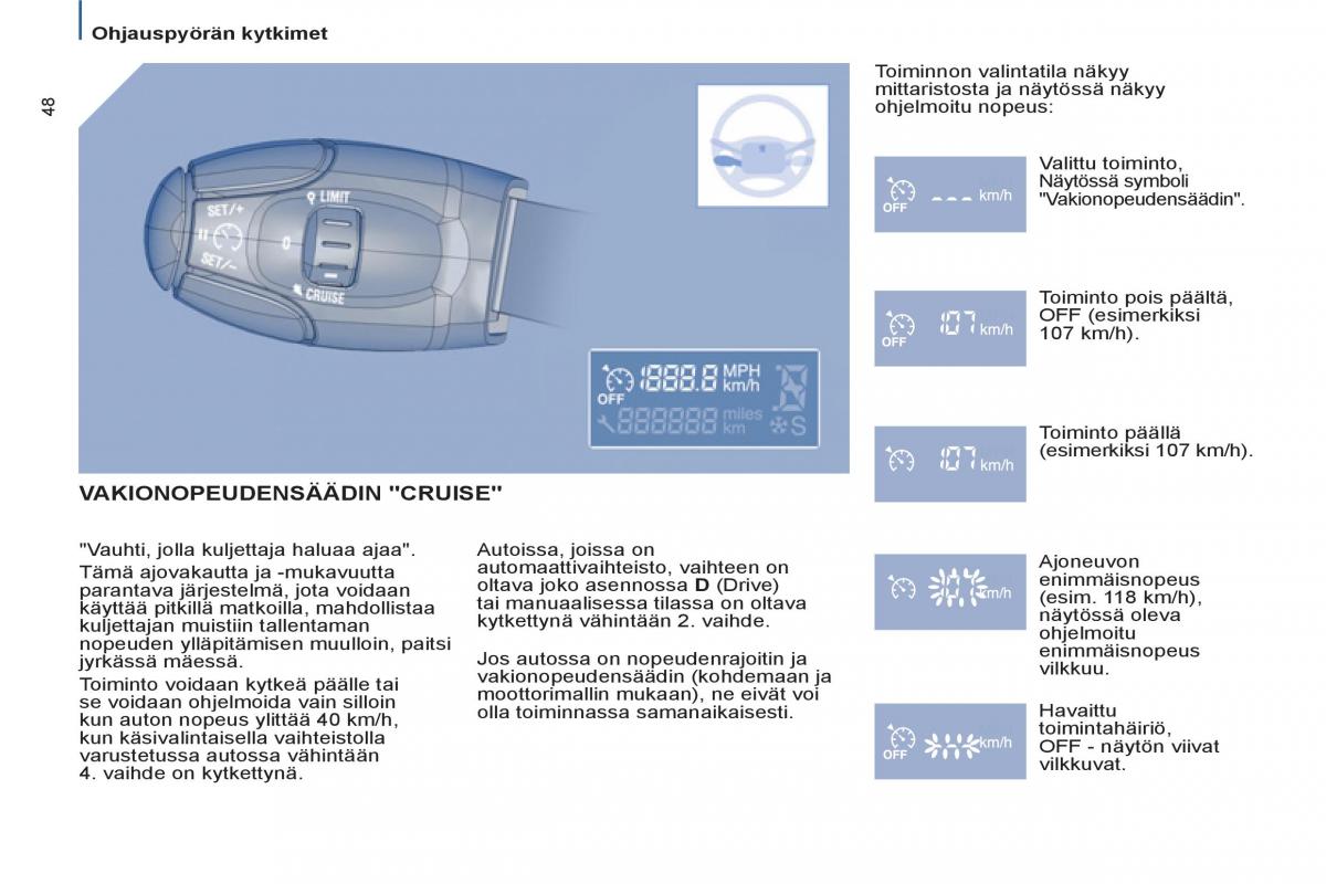 Peugeot 807 omistajan kasikirja / page 50