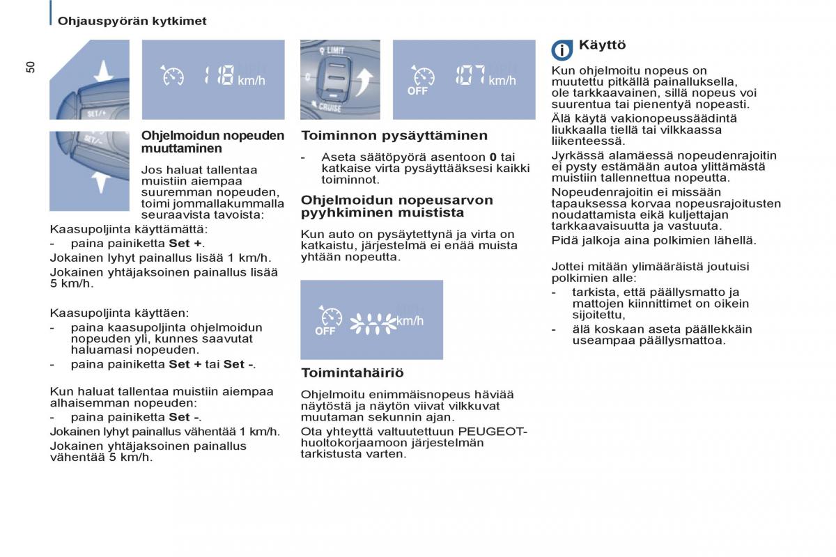 Peugeot 807 omistajan kasikirja / page 52