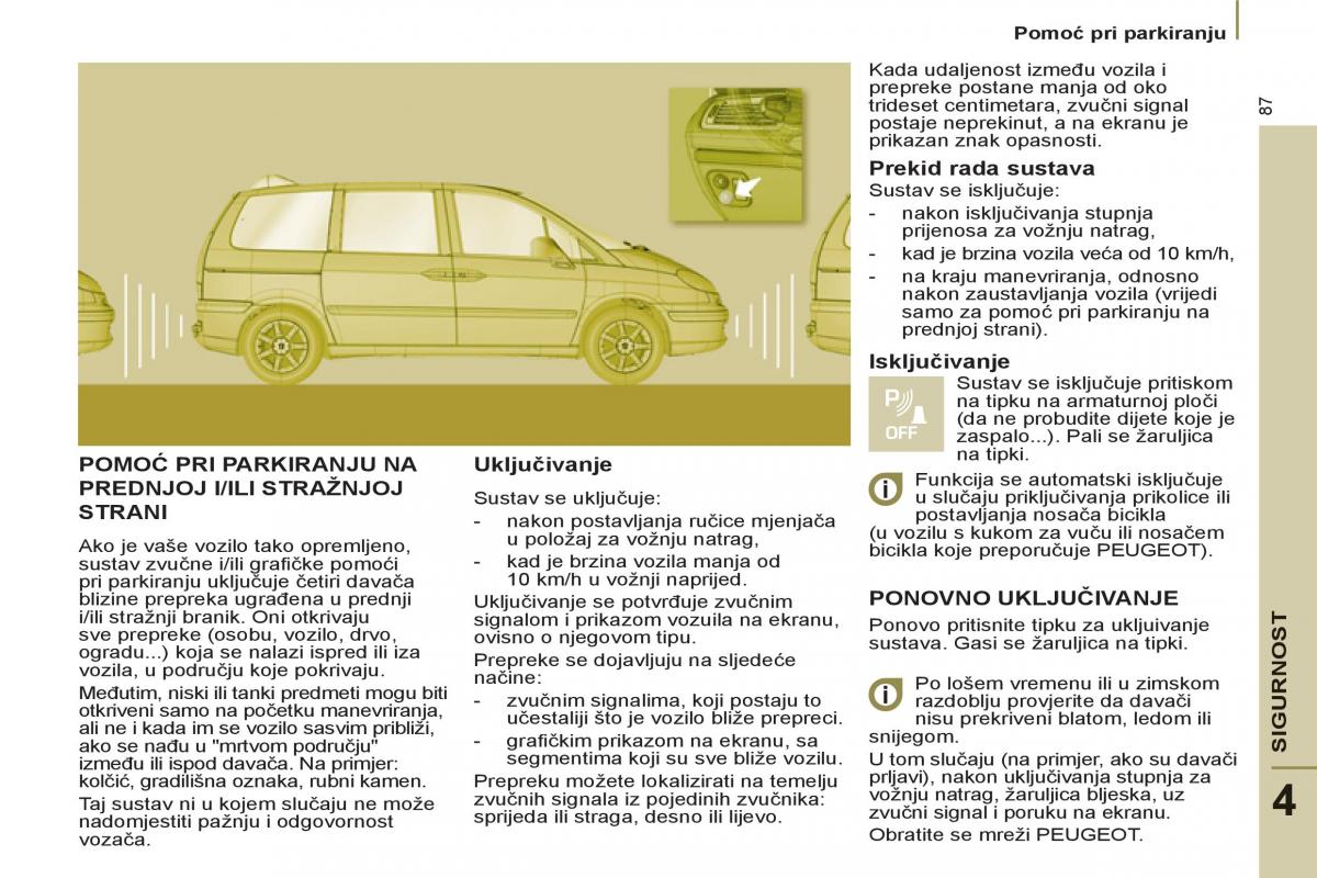 Peugeot 807 vlasnicko uputstvo / page 89