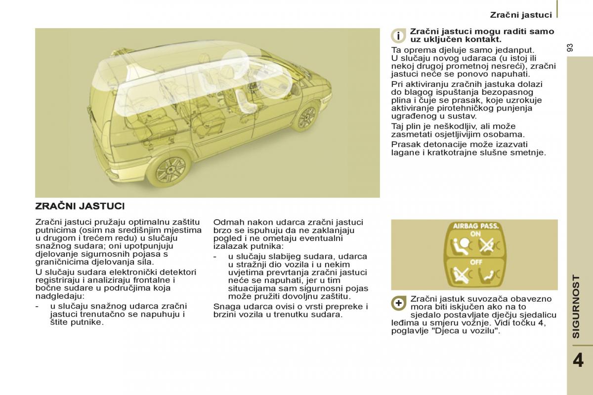 Peugeot 807 vlasnicko uputstvo / page 95