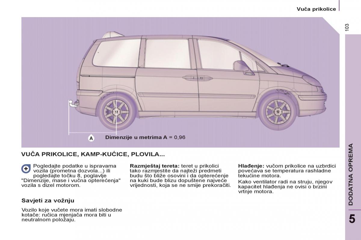 Peugeot 807 vlasnicko uputstvo / page 105