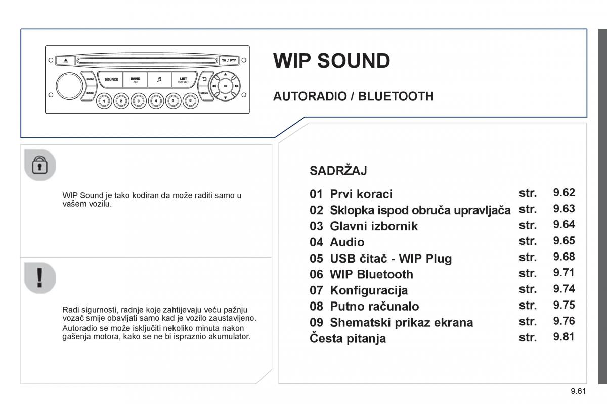 Peugeot 807 vlasnicko uputstvo / page 201