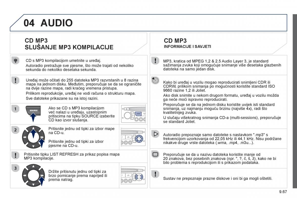 Peugeot 807 vlasnicko uputstvo / page 207