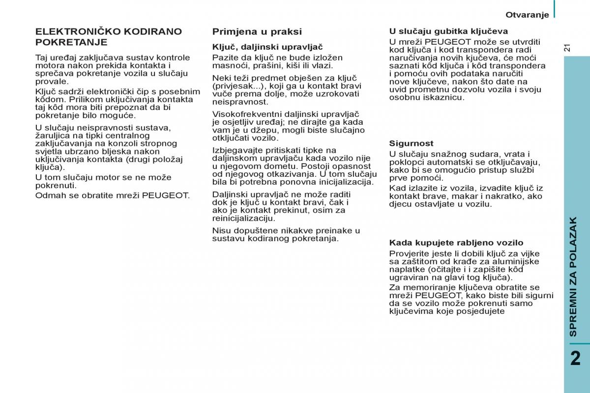 Peugeot 807 vlasnicko uputstvo / page 23