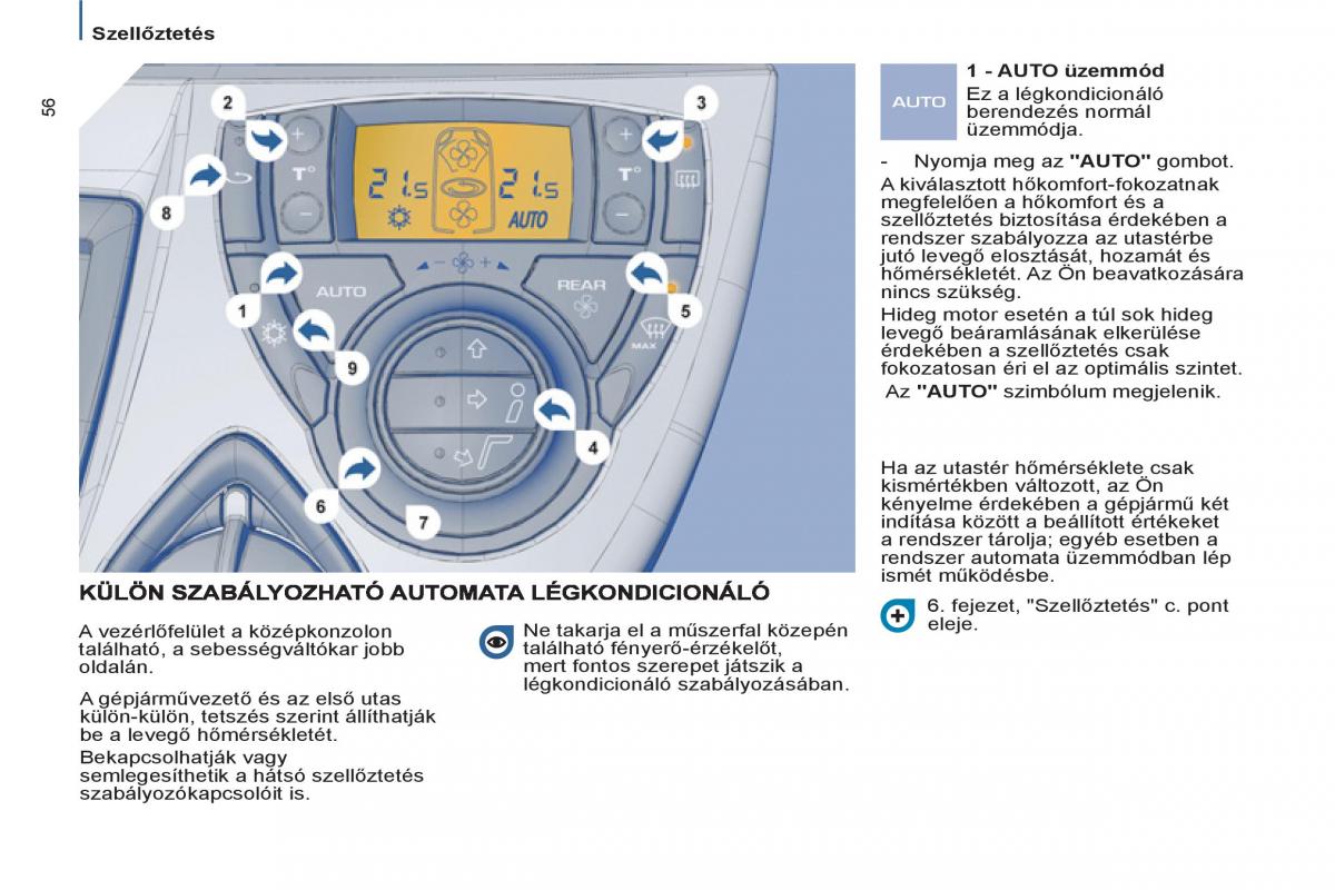 Peugeot 807 Kezelesi utmutato / page 58