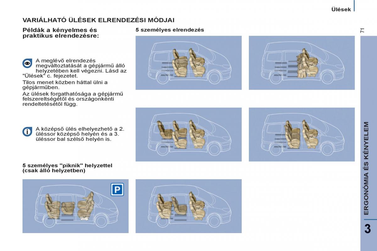 Peugeot 807 Kezelesi utmutato / page 73