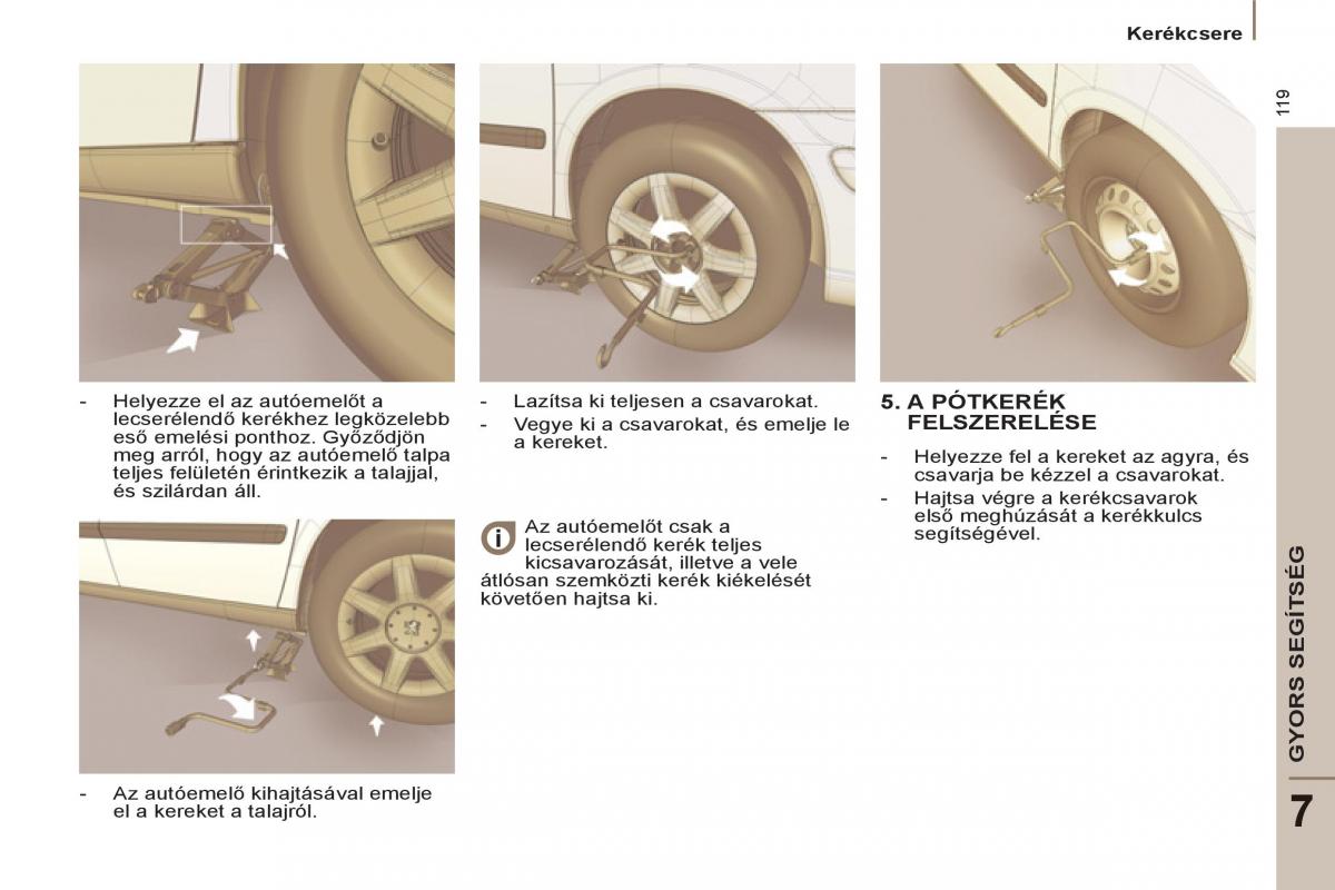 Peugeot 807 Kezelesi utmutato / page 121