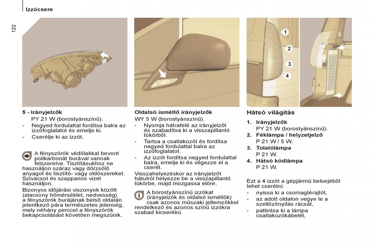 Peugeot 807 Kezelesi utmutato / page 124