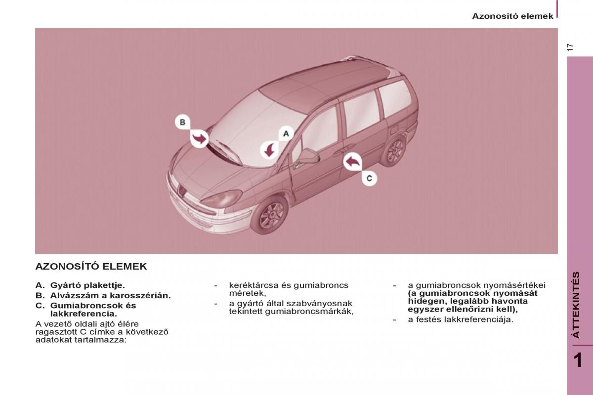 Peugeot 807 Kezelesi utmutato / page 19