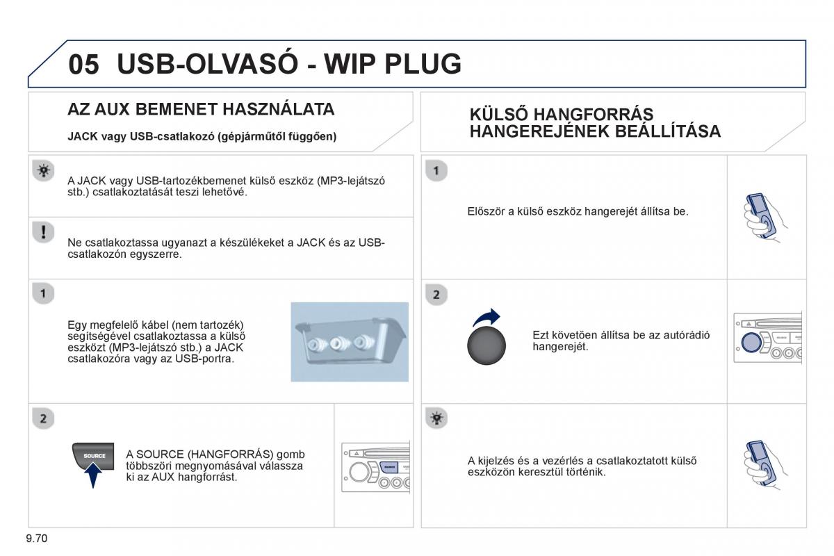 Peugeot 807 Kezelesi utmutato / page 210