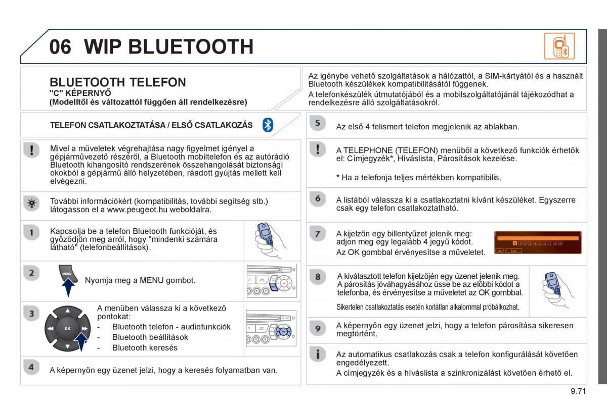 Peugeot 807 Kezelesi utmutato / page 211