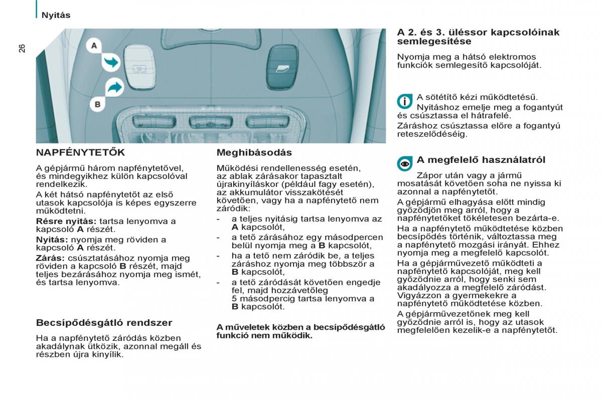 Peugeot 807 Kezelesi utmutato / page 28