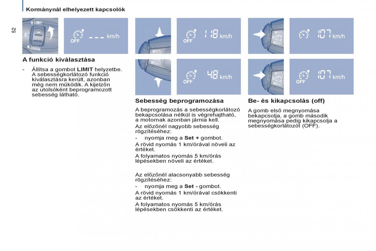 Peugeot 807 Kezelesi utmutato / page 54