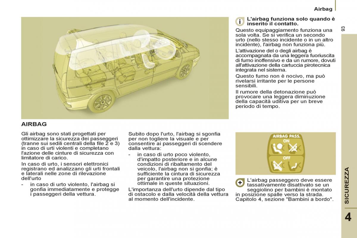 Peugeot 807 manuale del proprietario / page 95