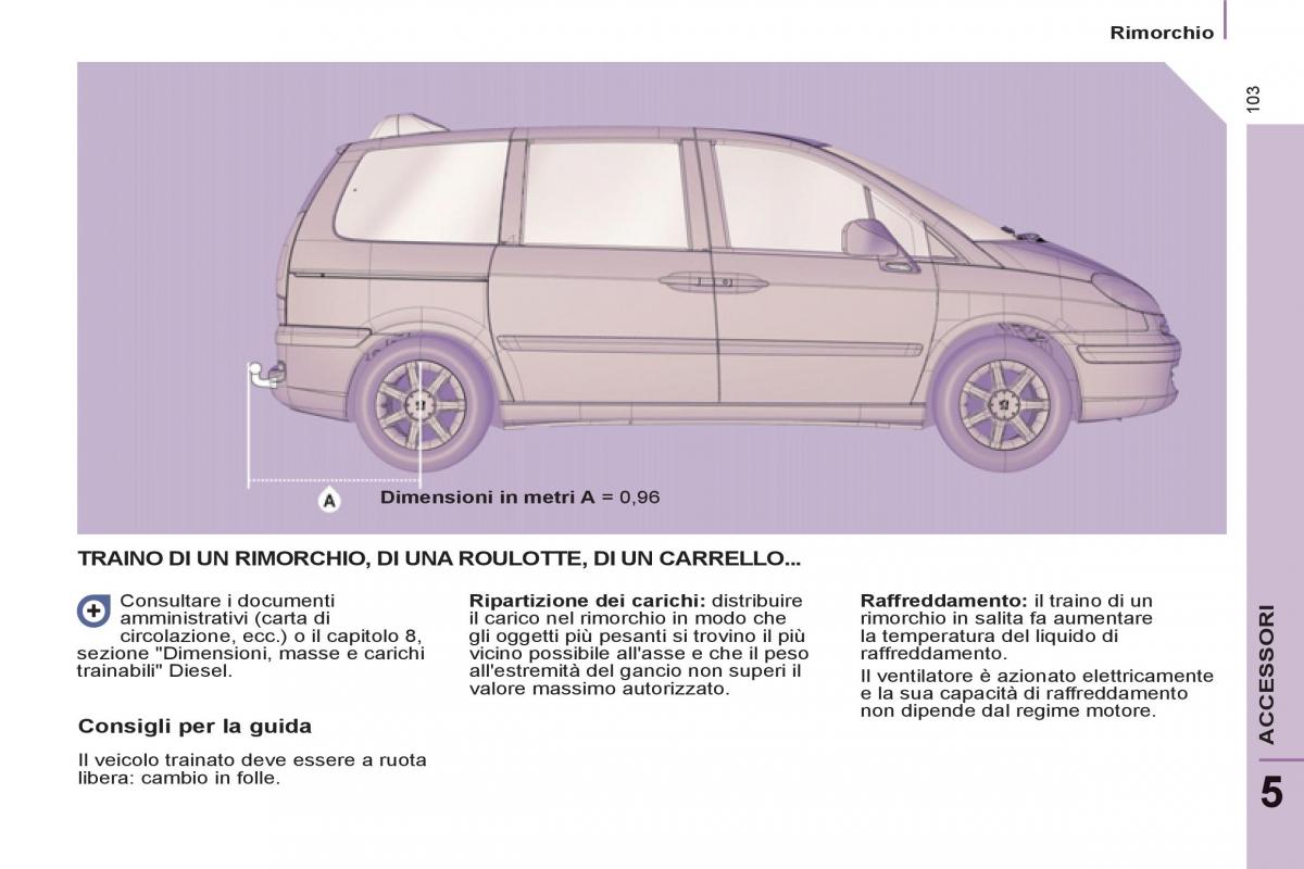 Peugeot 807 manuale del proprietario / page 105