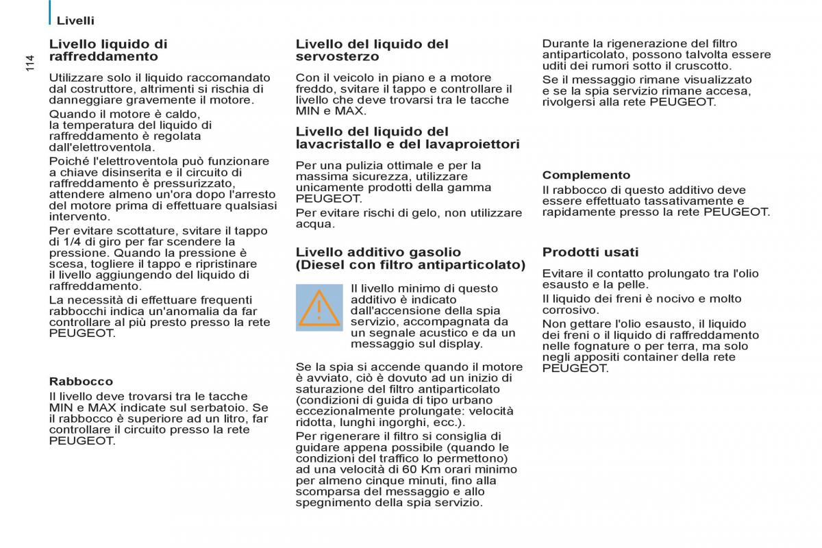 Peugeot 807 manuale del proprietario / page 116