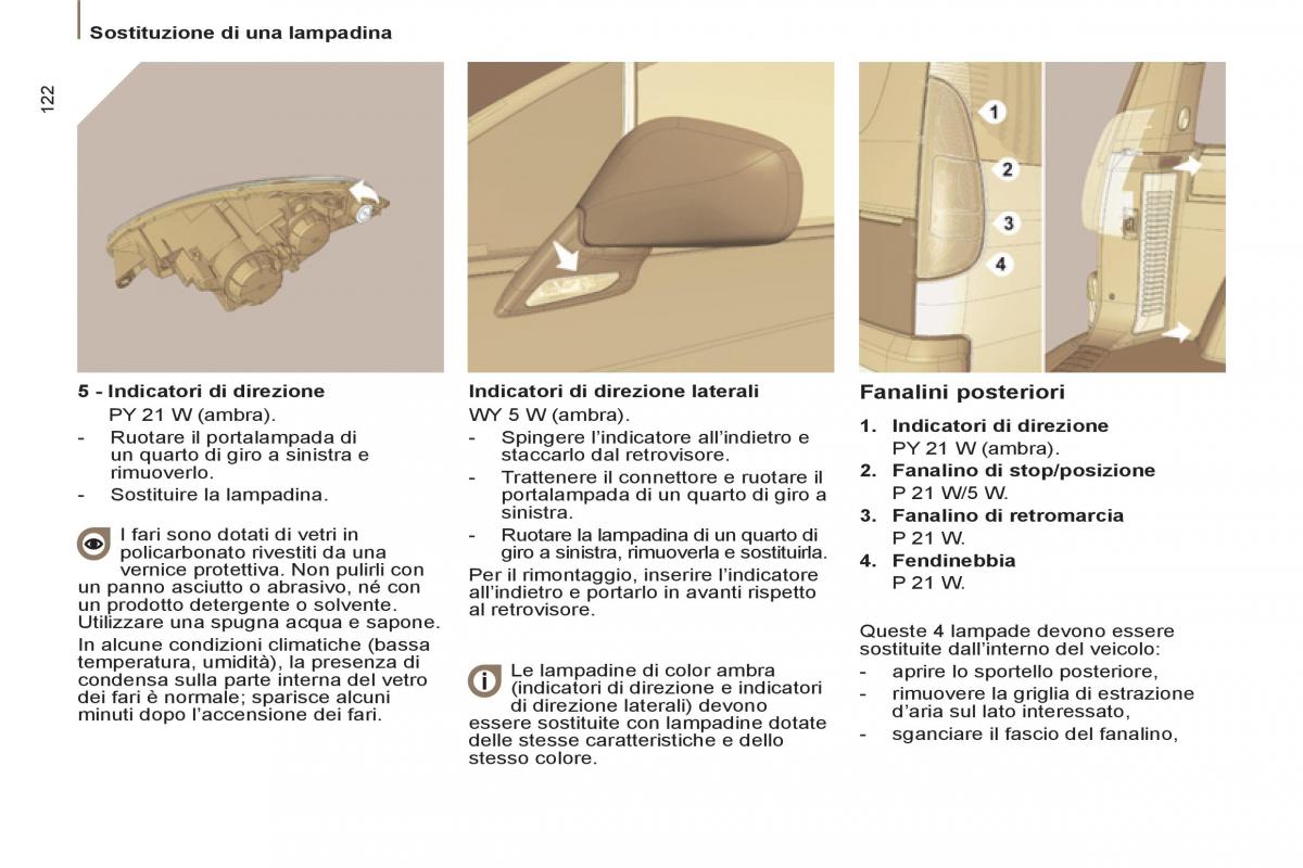 Peugeot 807 manuale del proprietario / page 124