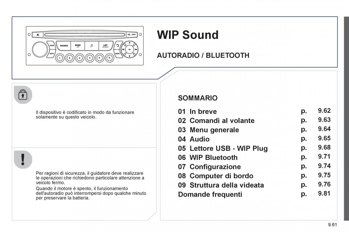 Peugeot 807 manuale del proprietario / page 201