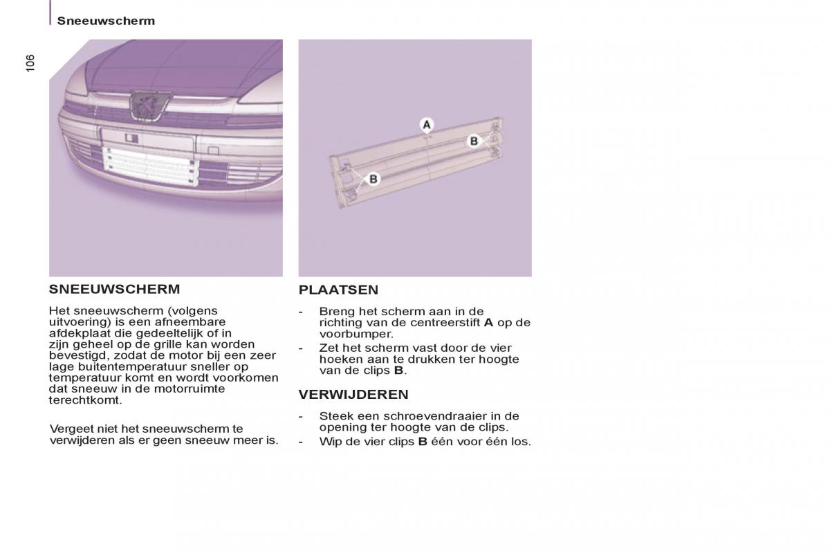 Peugeot 807 handleiding / page 108