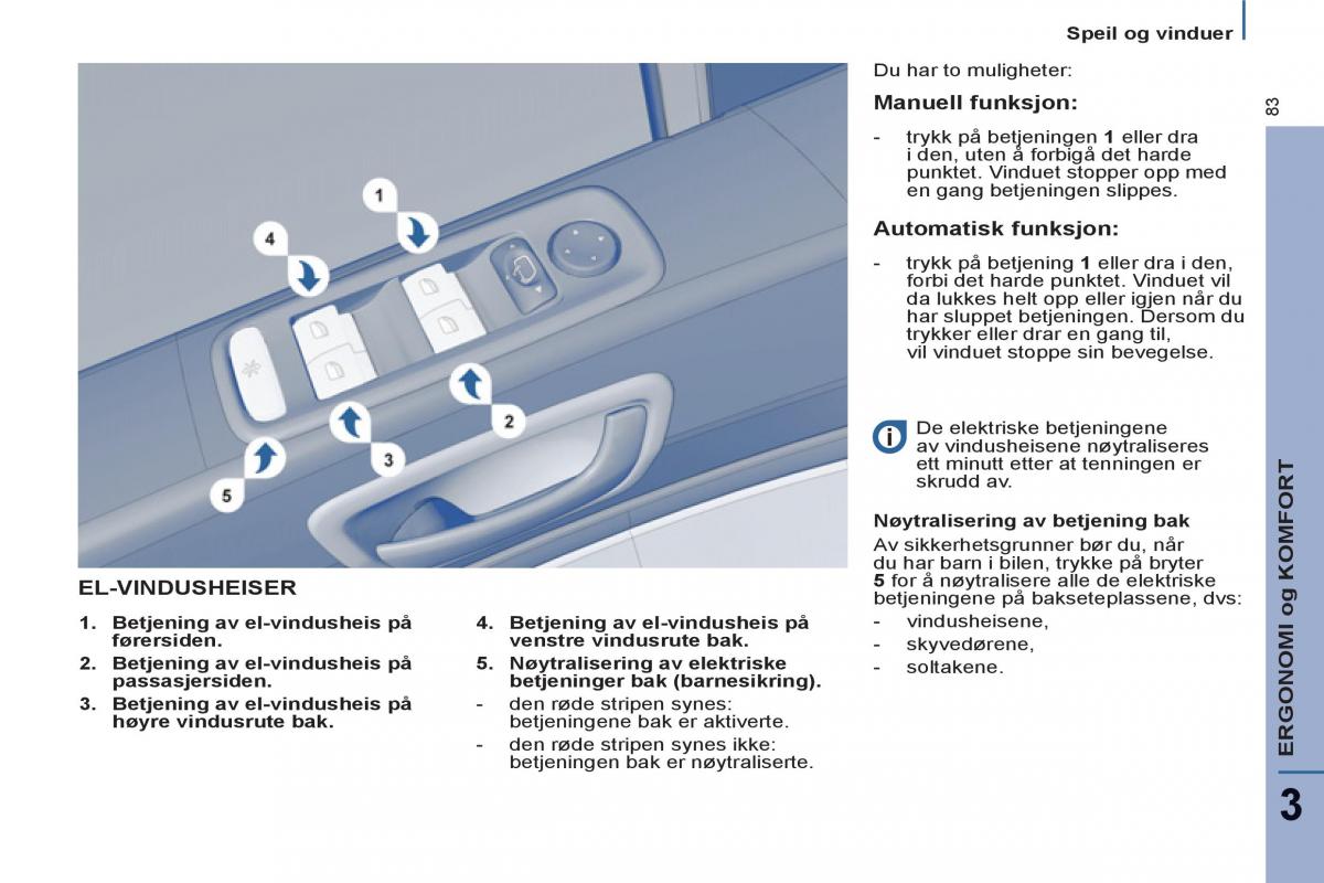 Peugeot 807 bruksanvisningen / page 85