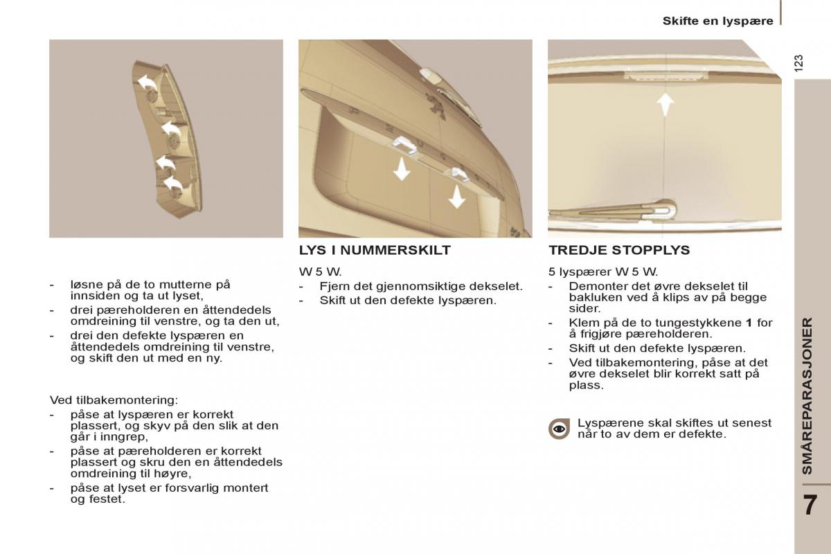 Peugeot 807 bruksanvisningen / page 125