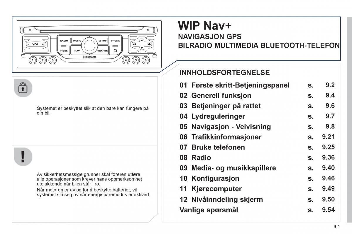 Peugeot 807 bruksanvisningen / page 141