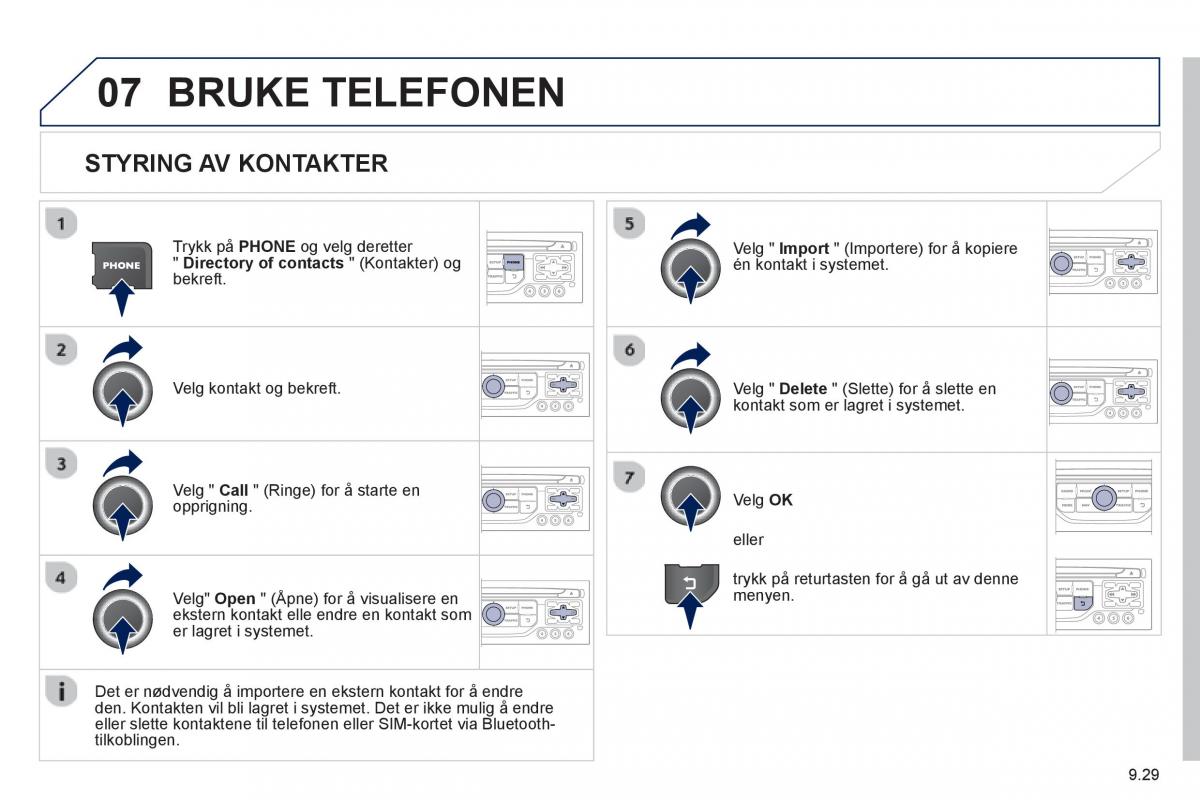 Peugeot 807 bruksanvisningen / page 169