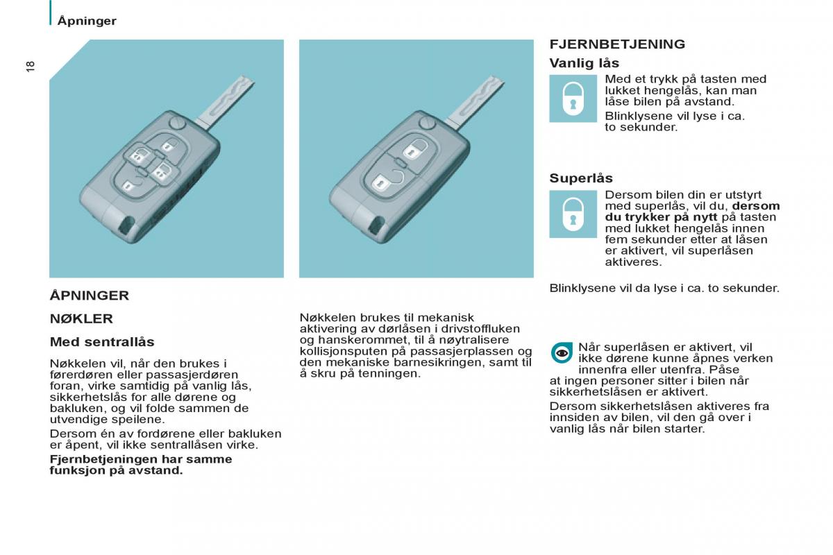 Peugeot 807 bruksanvisningen / page 20