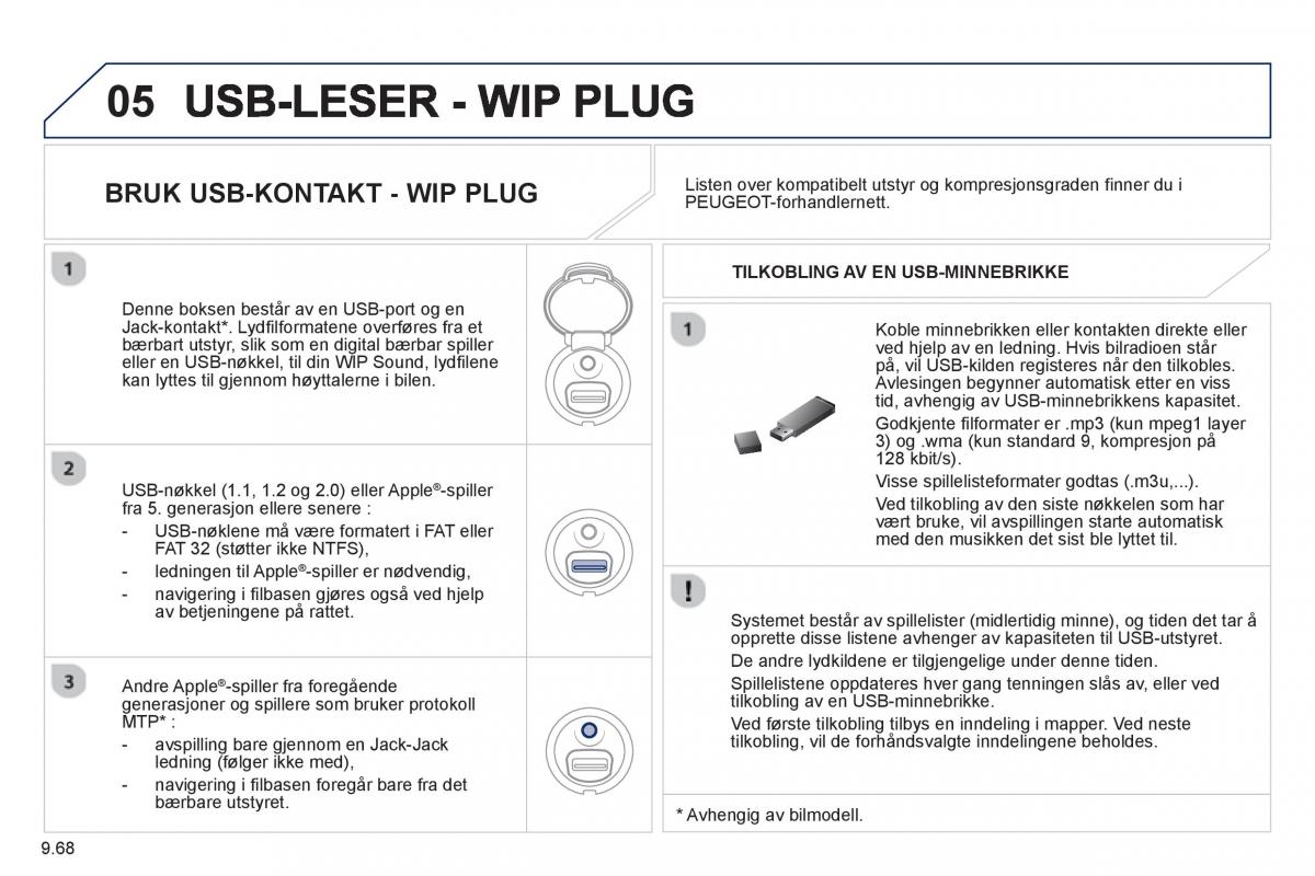 Peugeot 807 bruksanvisningen / page 208