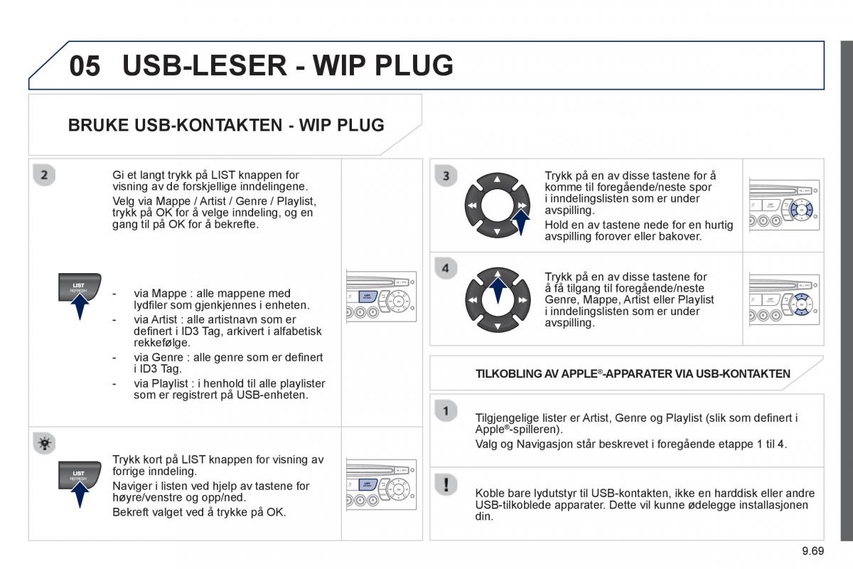 Peugeot 807 bruksanvisningen / page 209