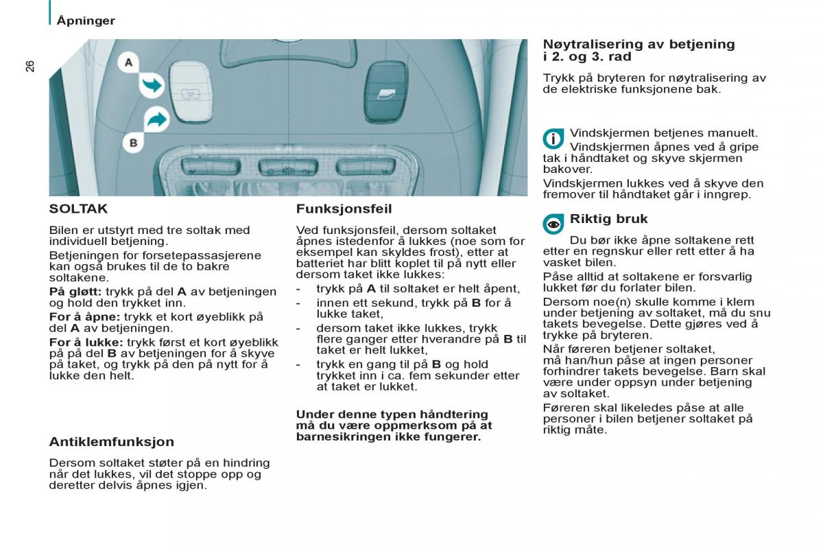 Peugeot 807 bruksanvisningen / page 28