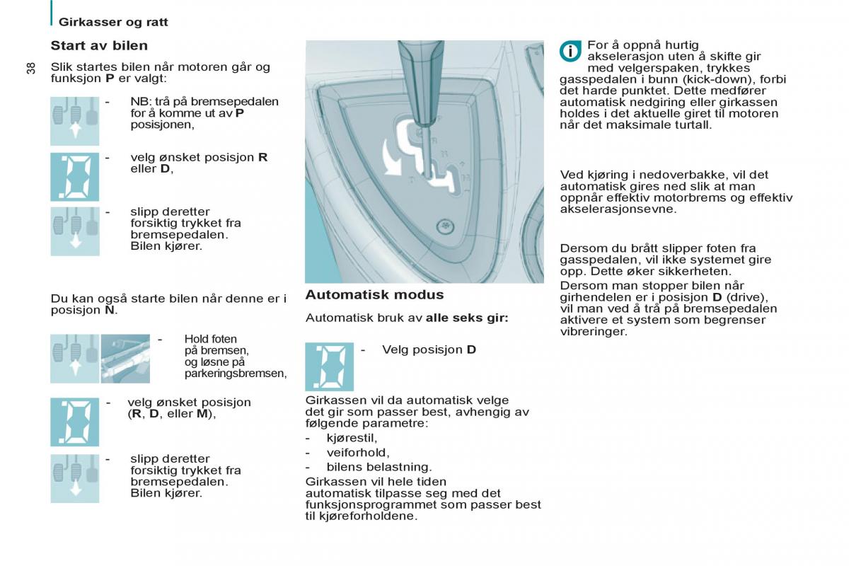 Peugeot 807 bruksanvisningen / page 40