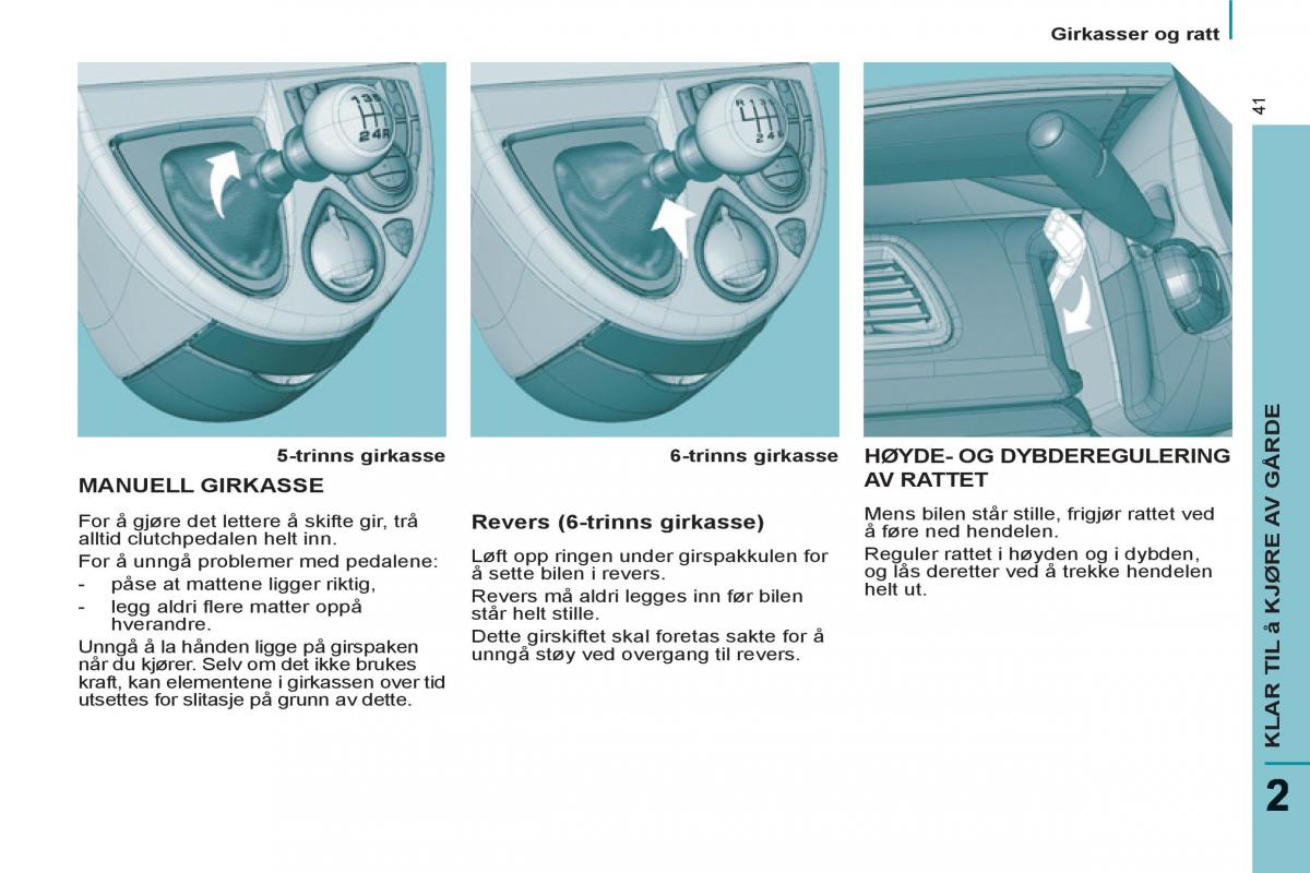 Peugeot 807 bruksanvisningen / page 43