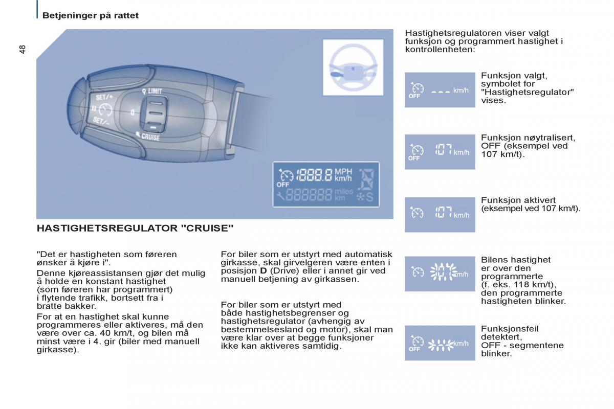 Peugeot 807 bruksanvisningen / page 50