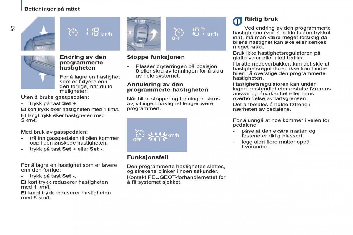 Peugeot 807 bruksanvisningen / page 52