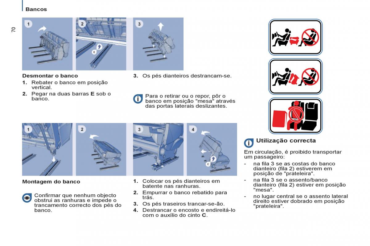 Peugeot 807 manual del propietario / page 72