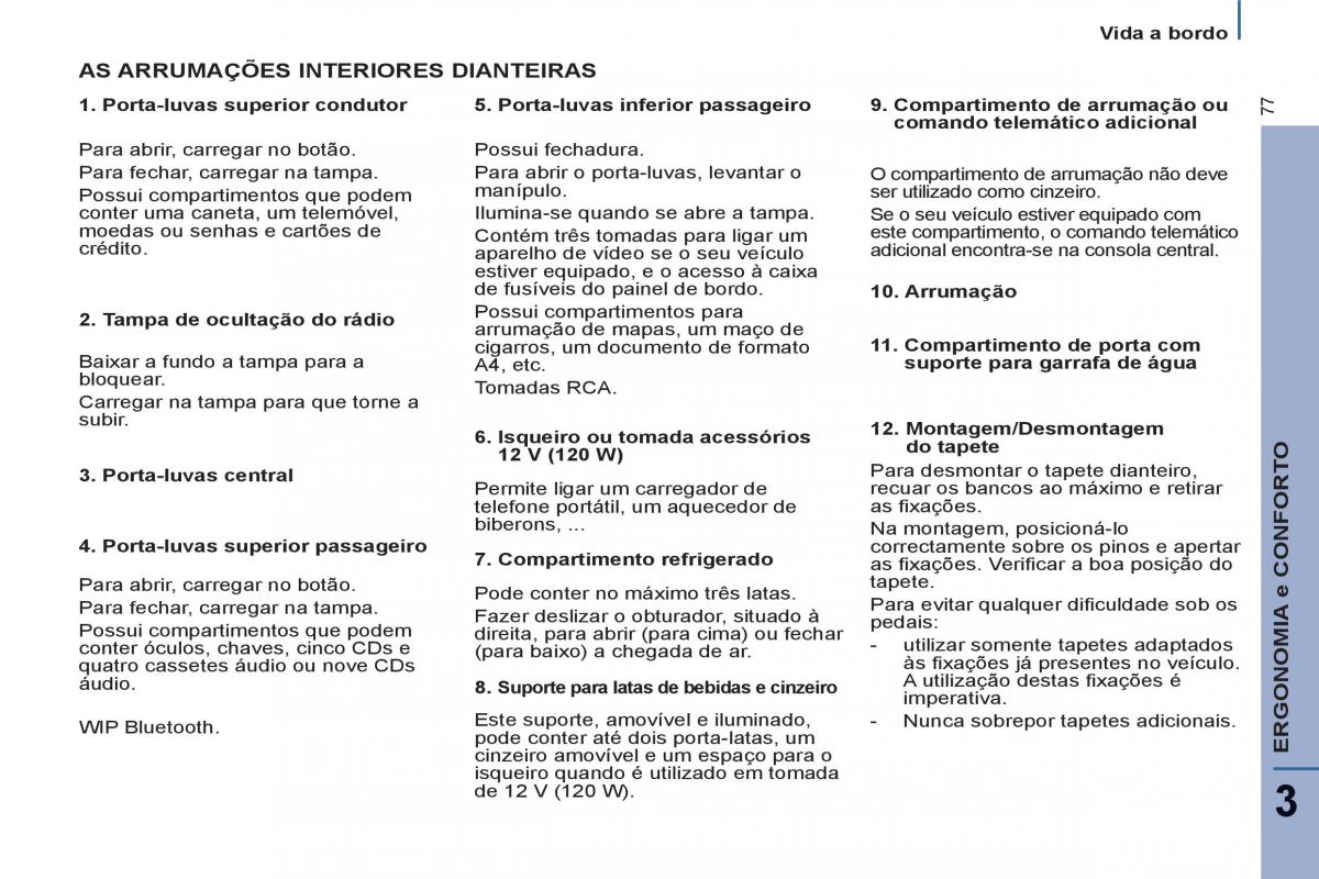 Peugeot 807 manual del propietario / page 79