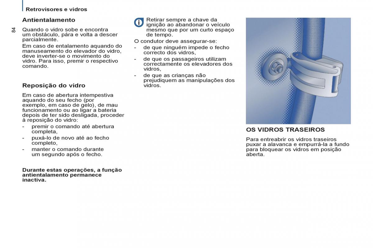 Peugeot 807 manual del propietario / page 86