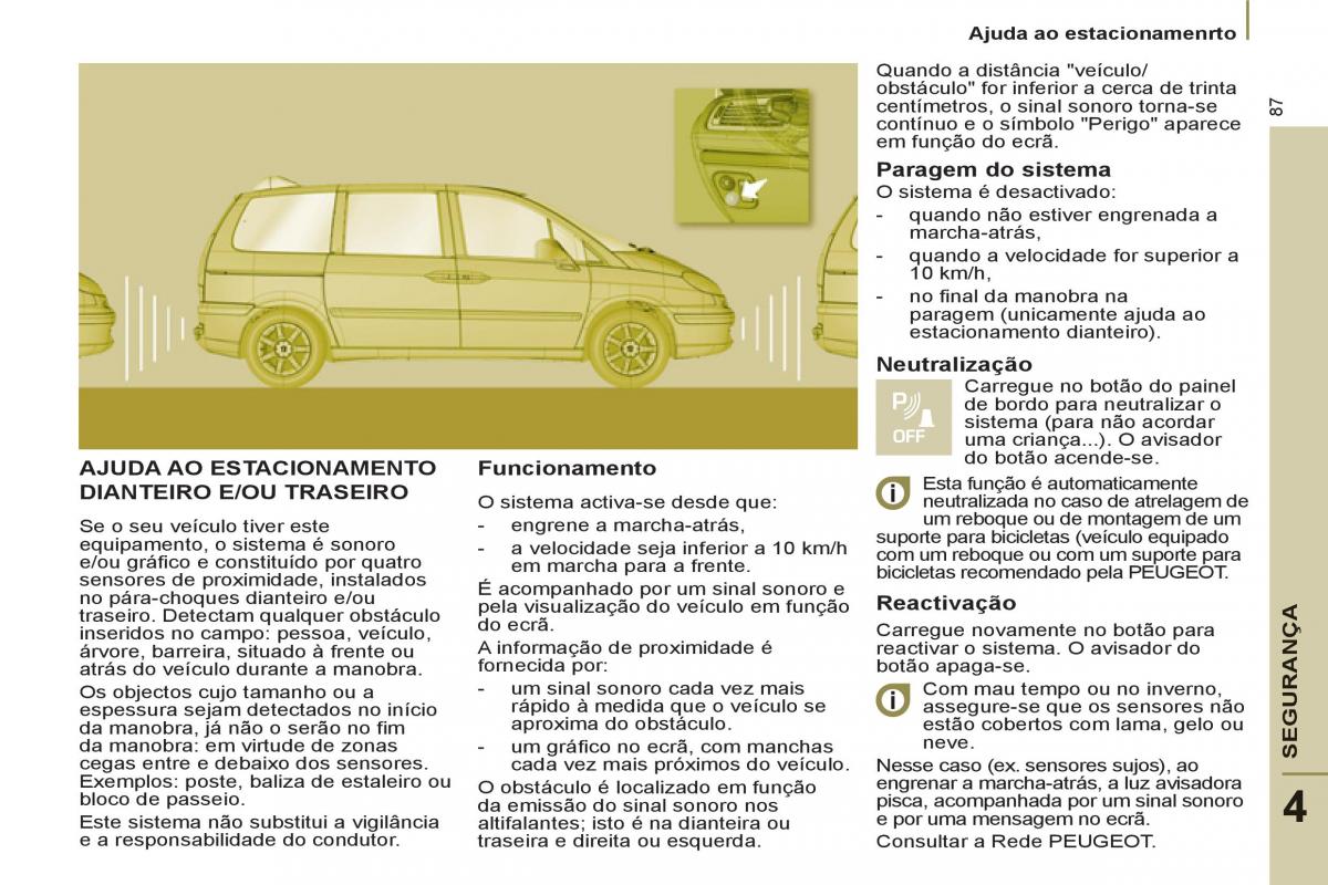 Peugeot 807 manual del propietario / page 89