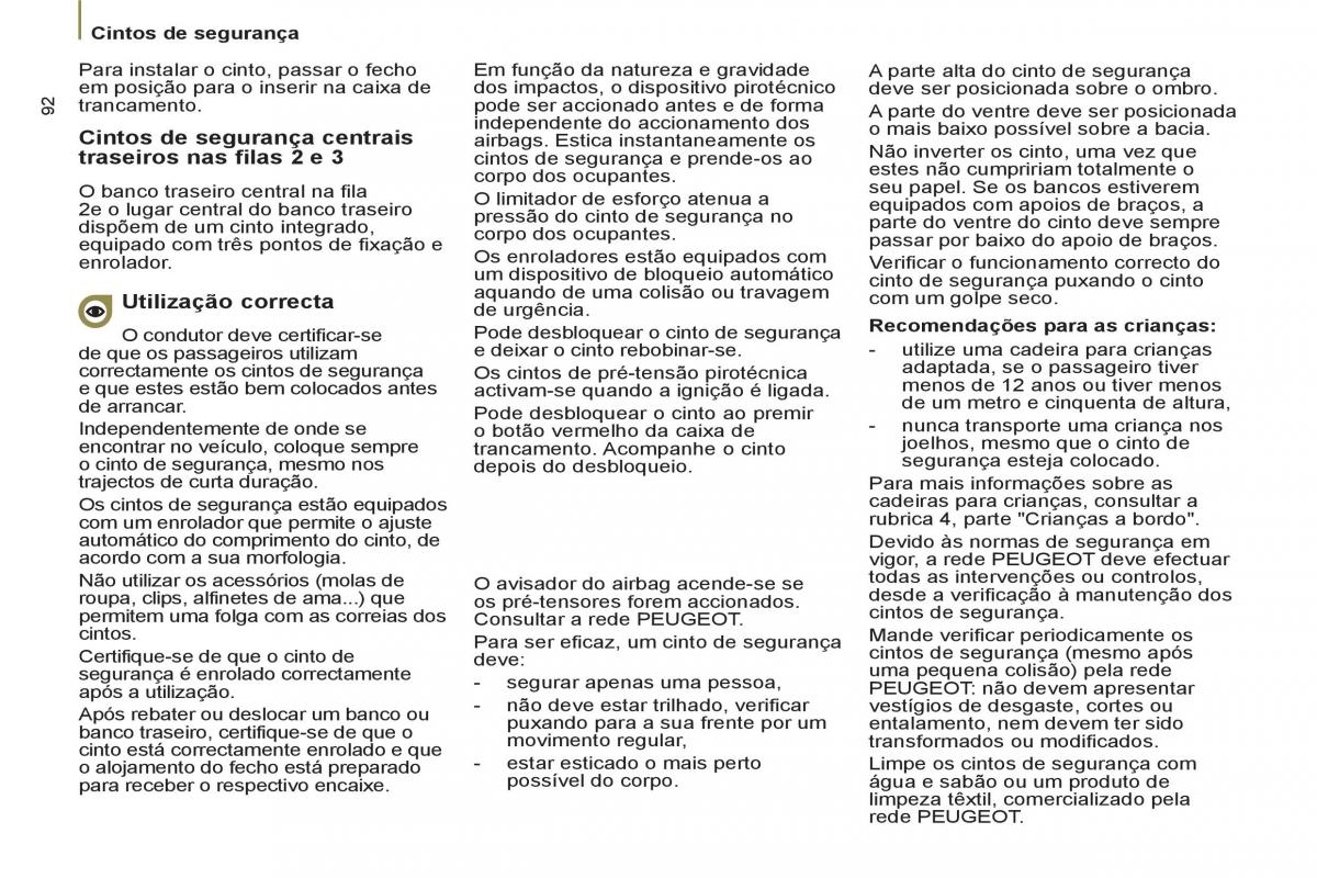 Peugeot 807 manual del propietario / page 94