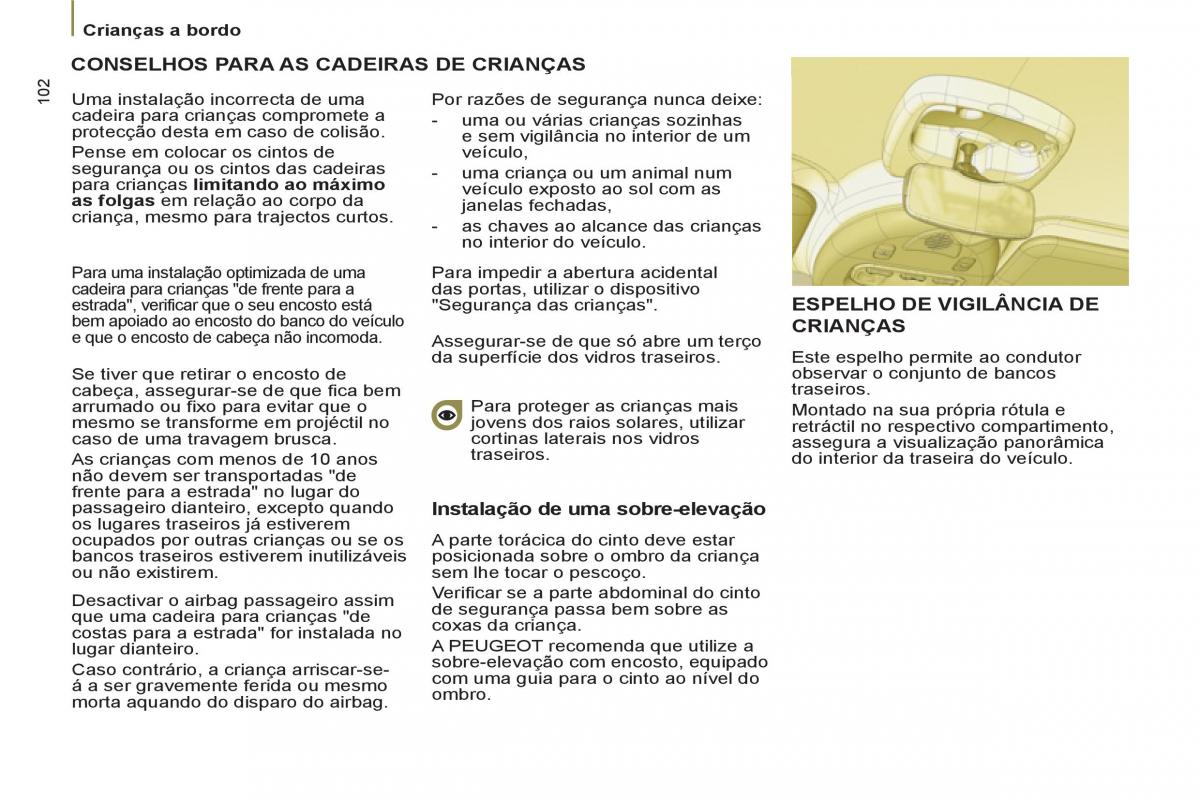 Peugeot 807 manual del propietario / page 104