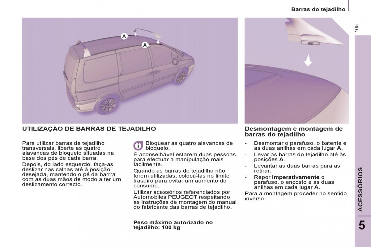 Peugeot 807 manual del propietario / page 107