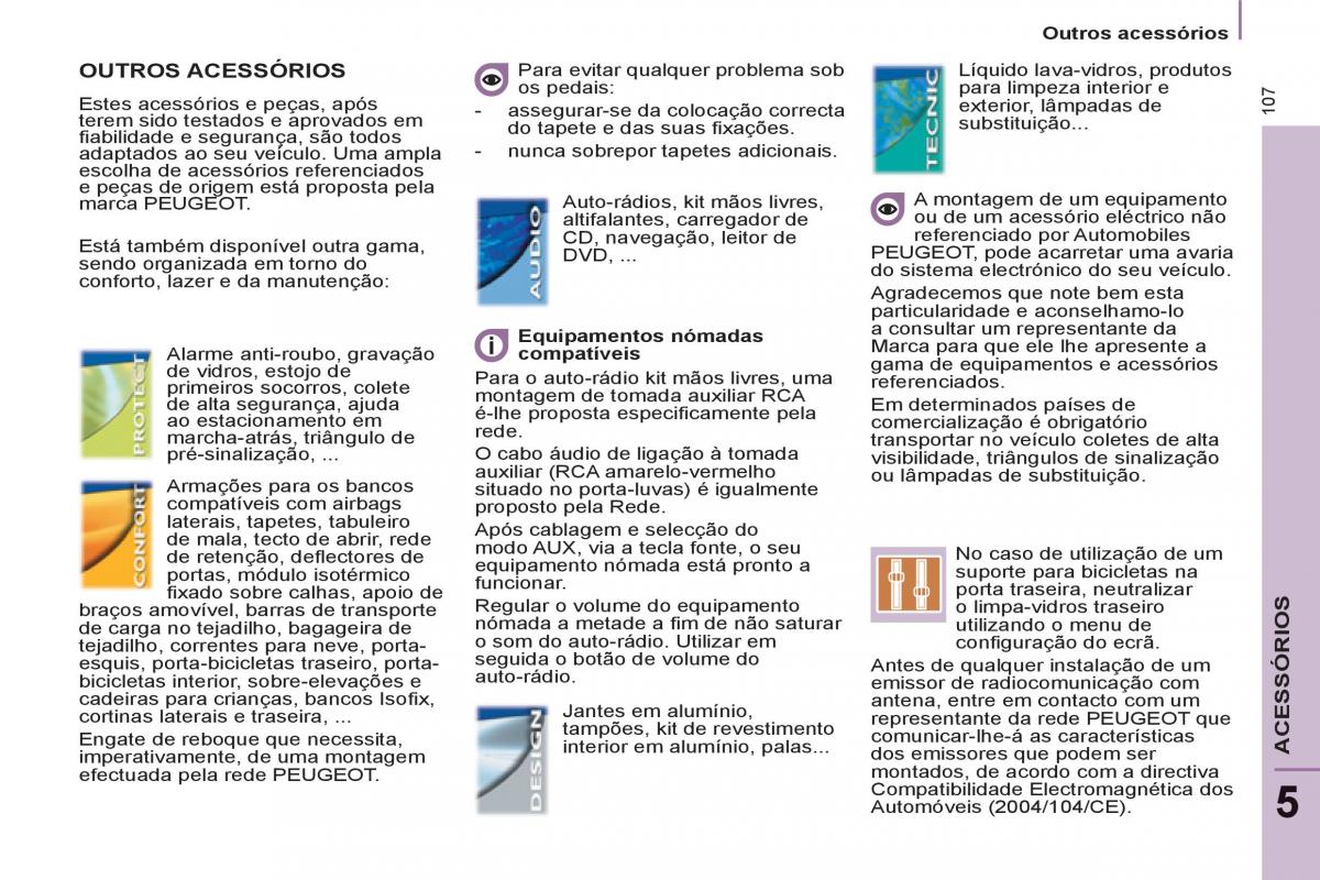 Peugeot 807 manual del propietario / page 109