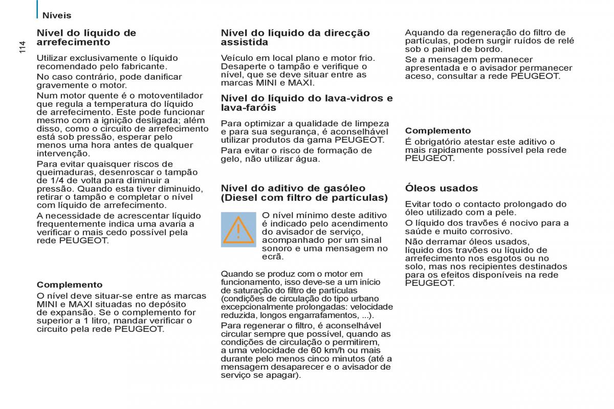 Peugeot 807 manual del propietario / page 116